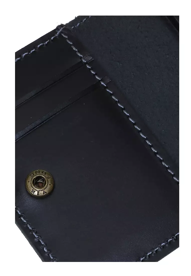 Zackly Dompet Kartu Card Holder Wallet Handmade Banyak Slot Material Genuine Leather Kulit 026 ORIGINAL - Black