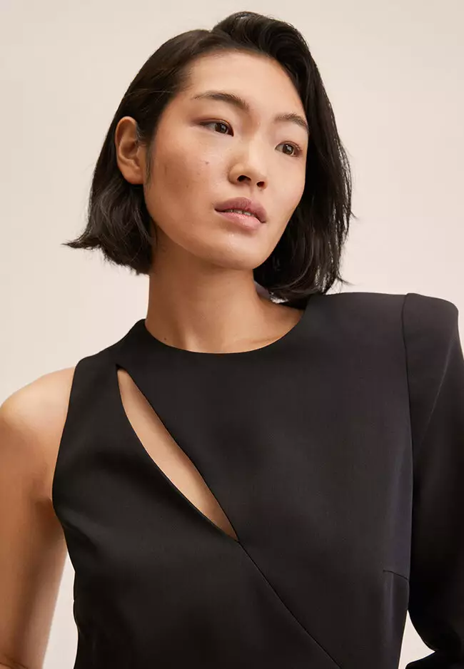 Asymmetric Neckline Dress