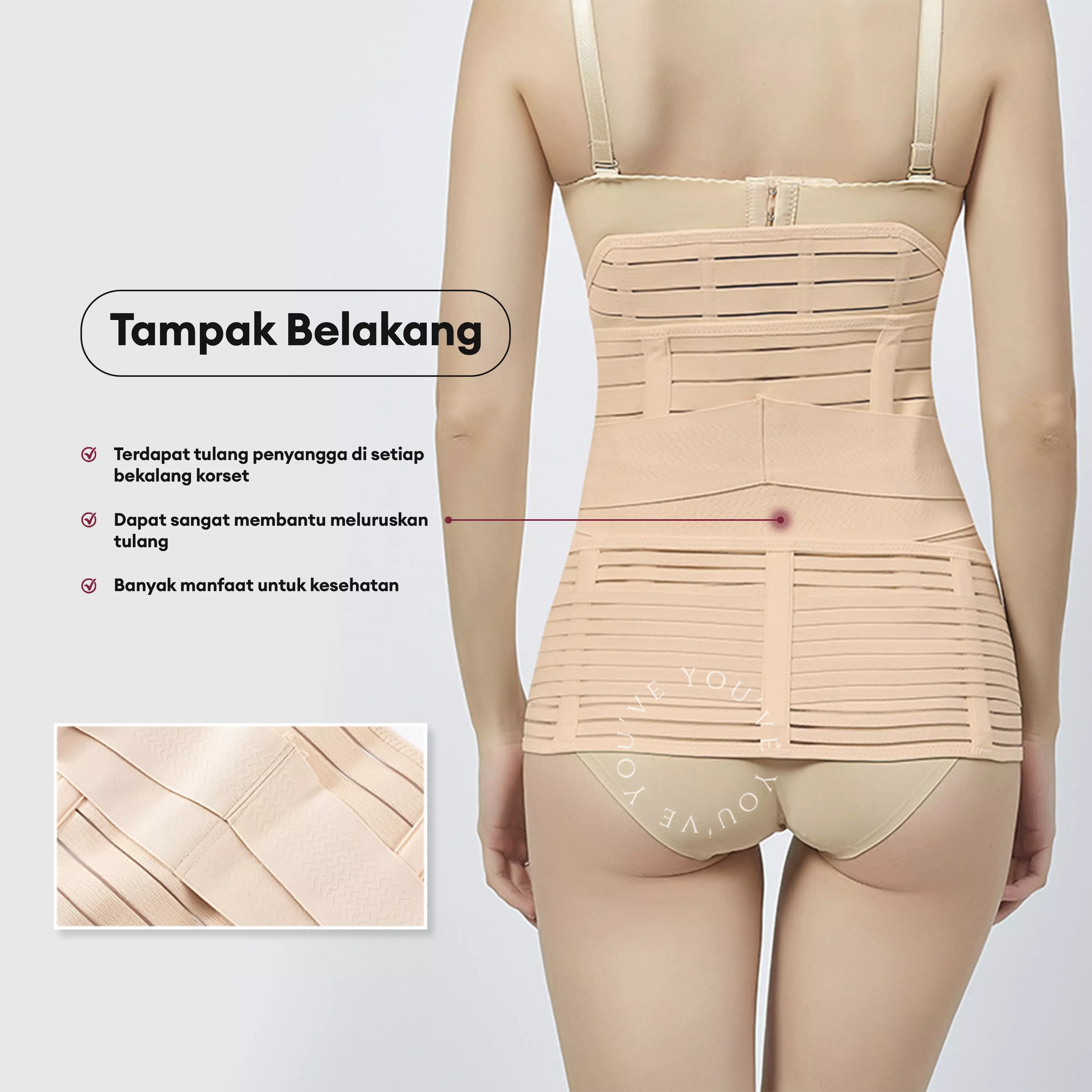 WIMIU 3 in 1 Korset Melahirkan Postnatal Recovery Breathable Corset Pelangsing Pasca Melahirkan 408