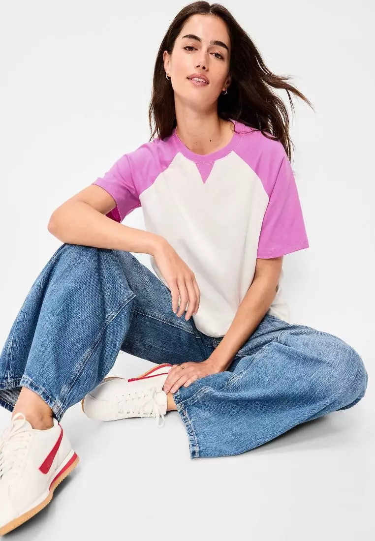 Vintage Crew-Neck Raglan T-Shirt