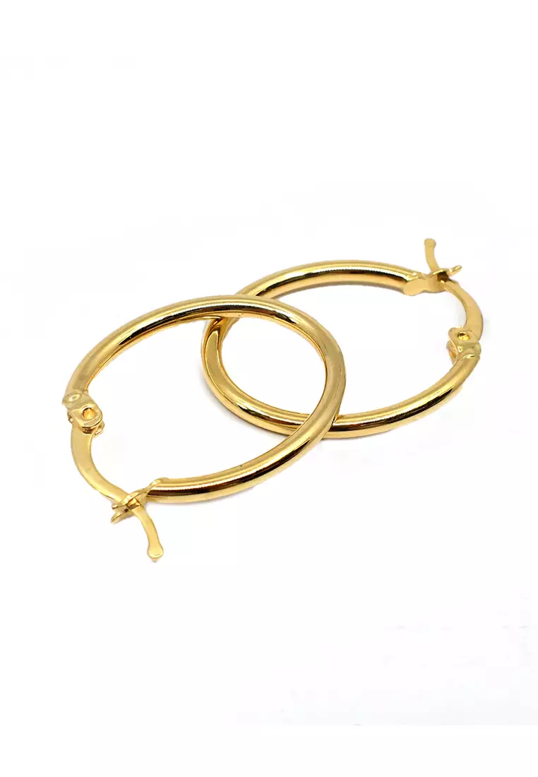 18K Italian Made Yellow Gold Earrings