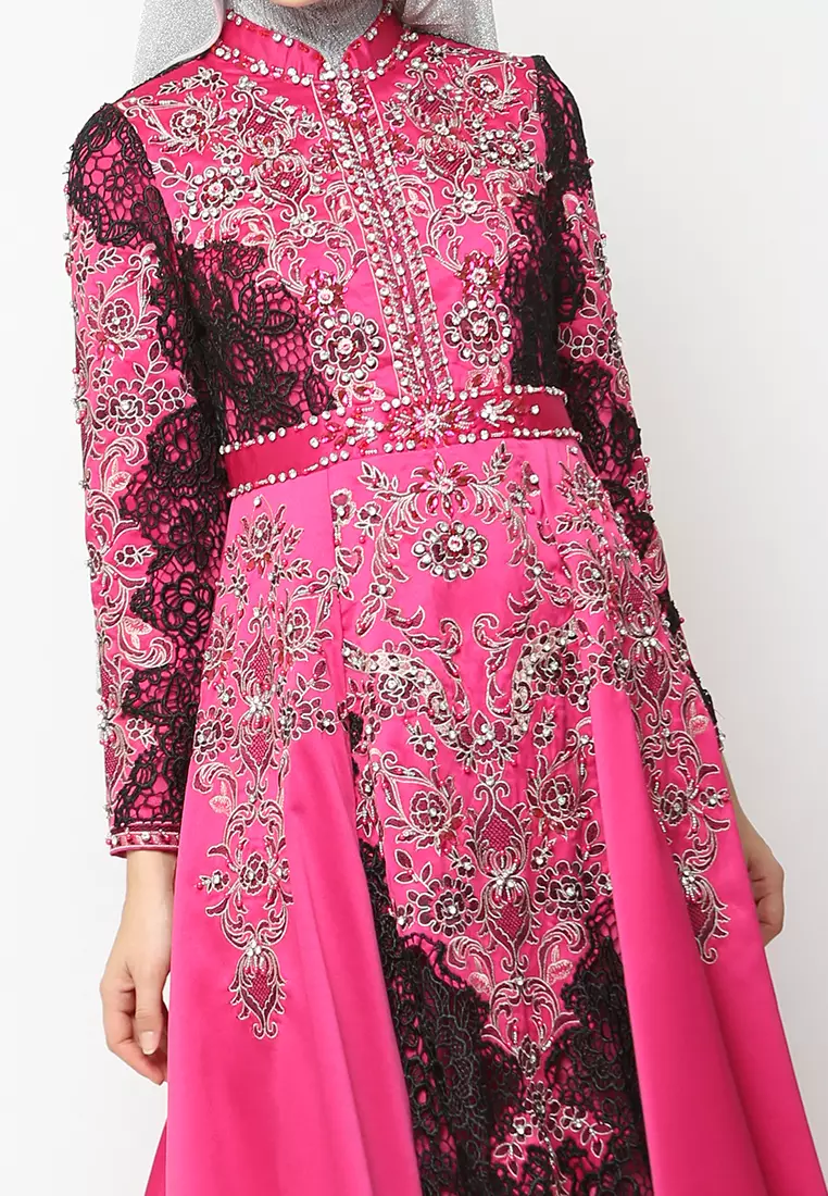 Bibiq Gamis Brokat Satin