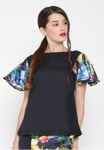 Azaleas blouse with bell sleeves