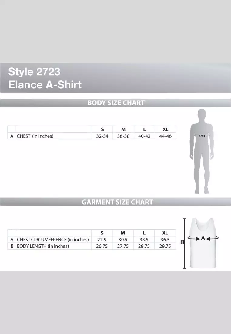 Jockey Elance Cotton Rich A-Shirt For Men (Pack Of 3)