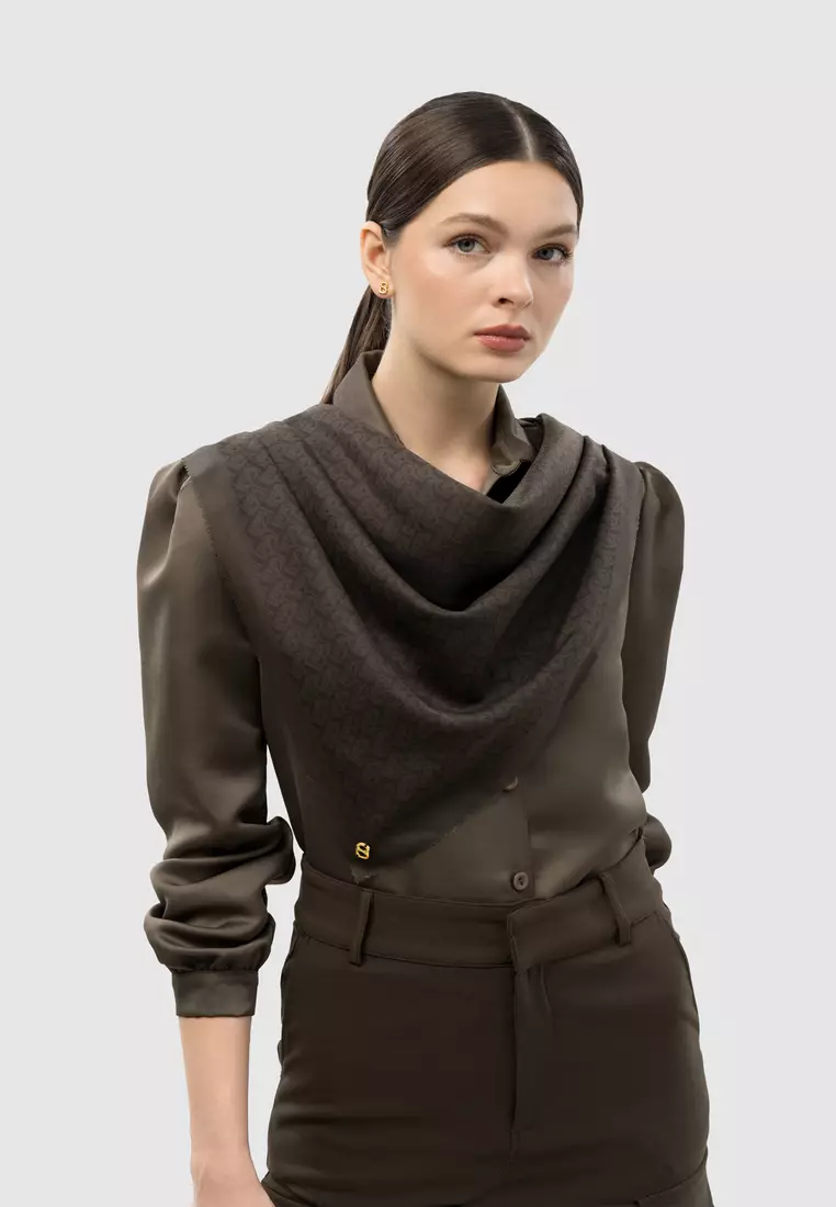 Bimu Twill Square - Coffee Bean