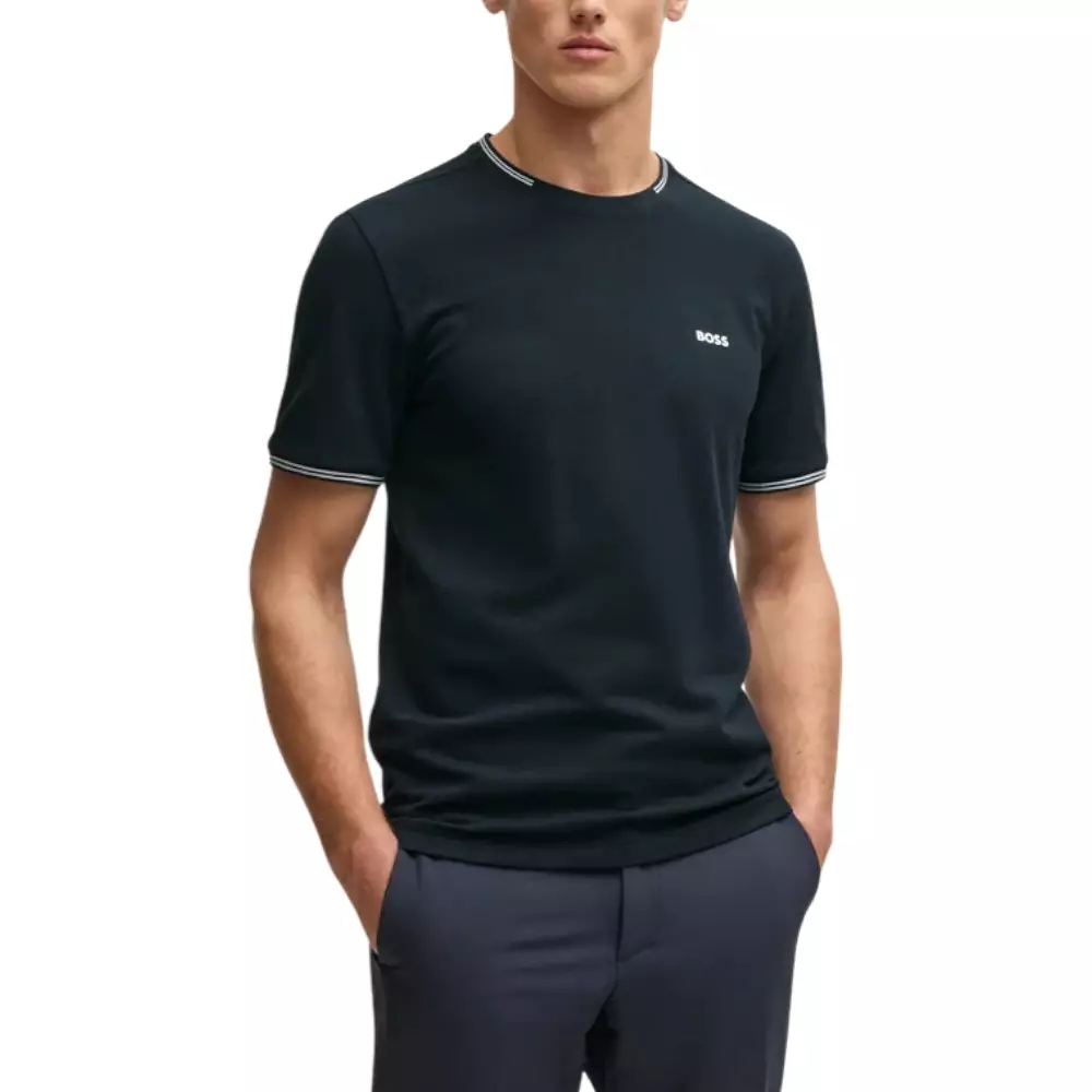Style Taul Stretch Cotton T-Shirt Dark Blue