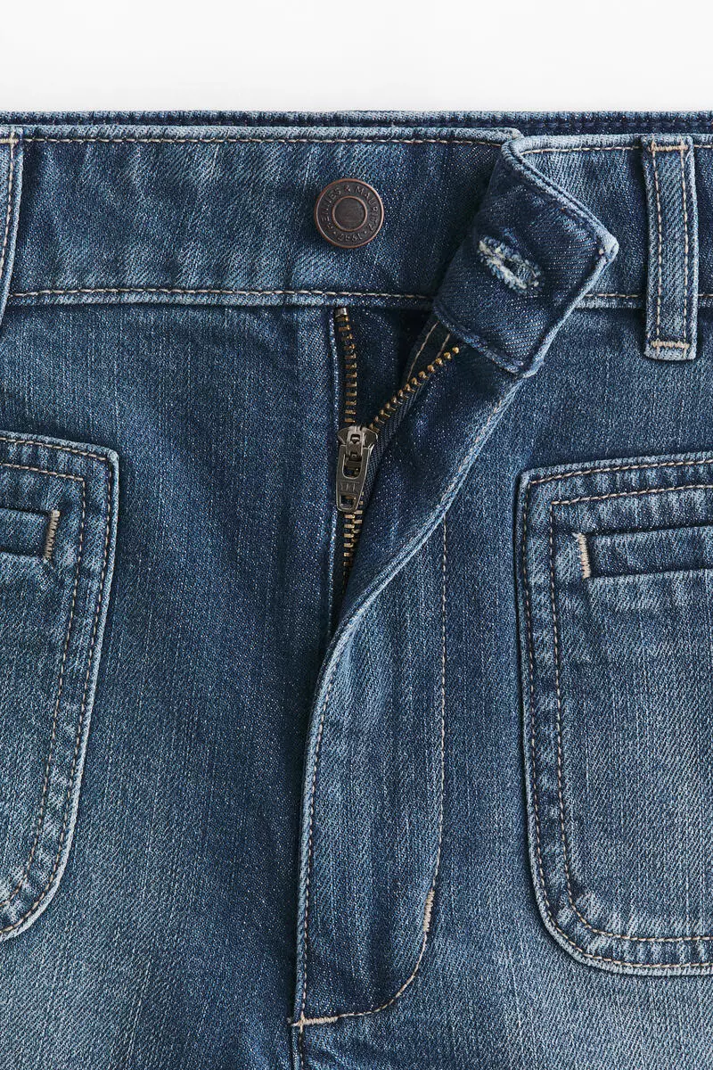 High-waisted denim shorts