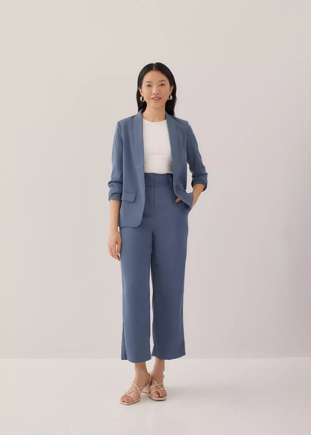 Celana Wanita - Morie Petite High Waist Straight Leg Pants