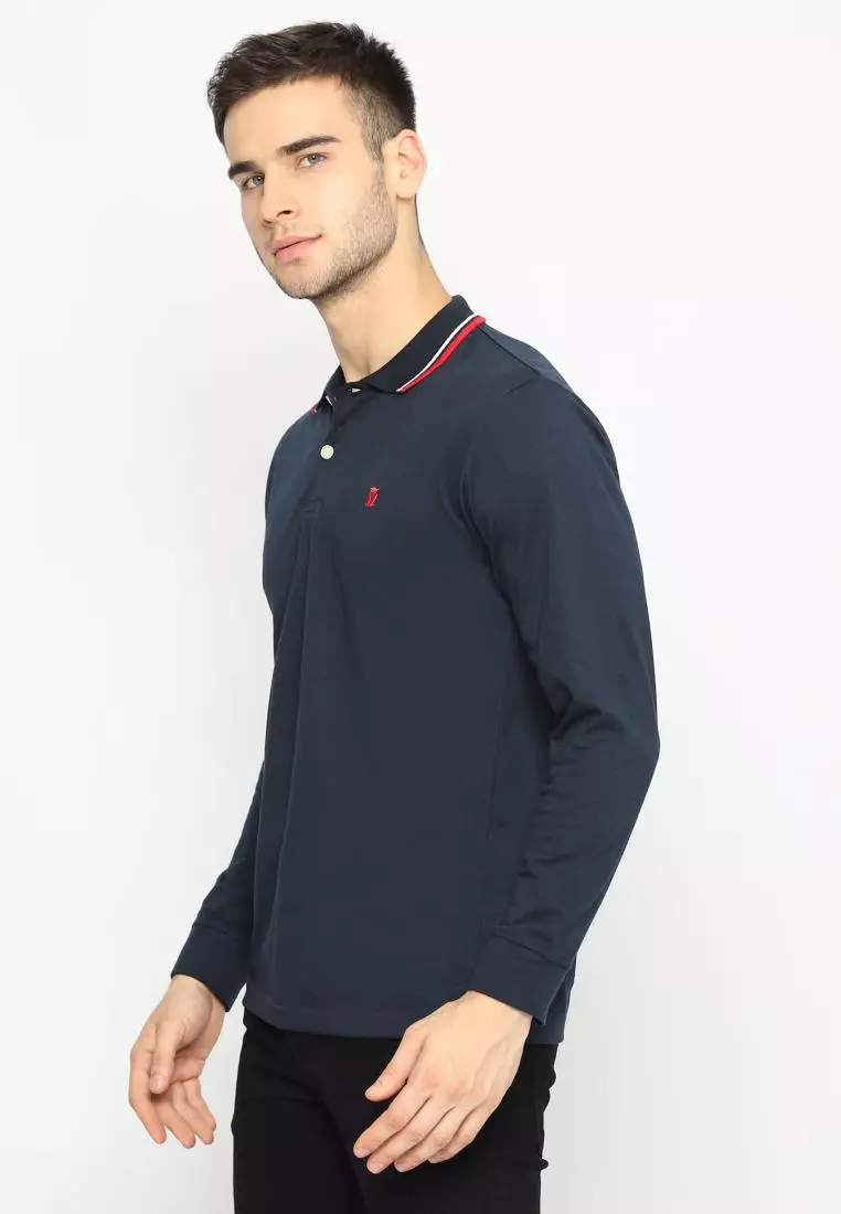 Matsuda Kaos Polo Shirt Lengan Panjang Pria Kerah Kasuga