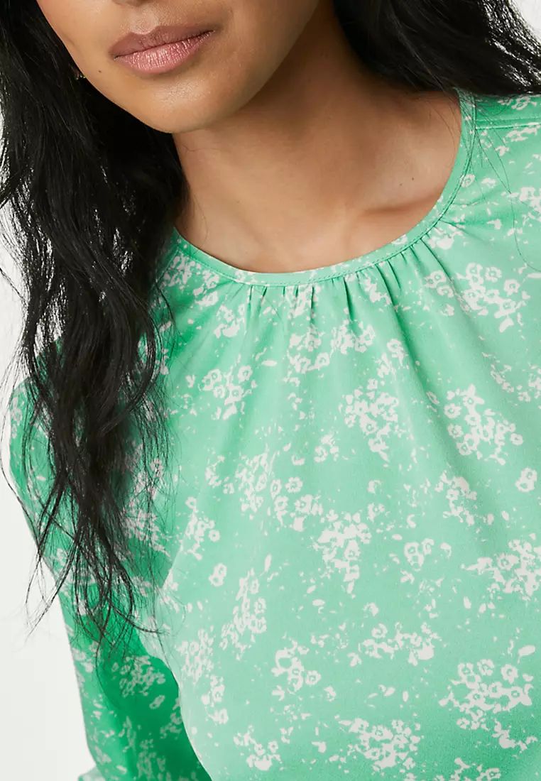 Floral Round Neck Top