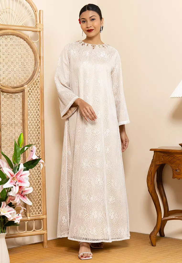White abaya dress outlet