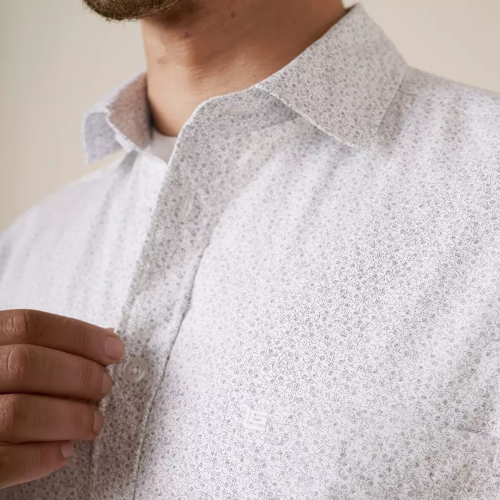 Guy Laroche - Short Sleeve Mett Whiten