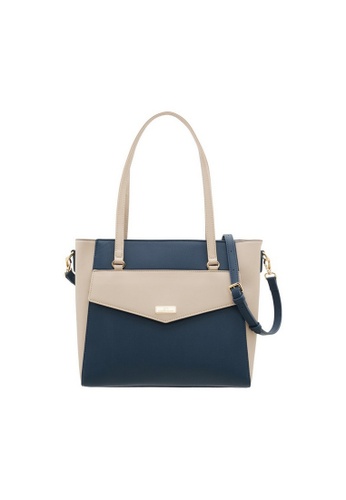 Valentino Creations blue Sabrine Color-block Handbag 72EFFAC6BC6568GS_1