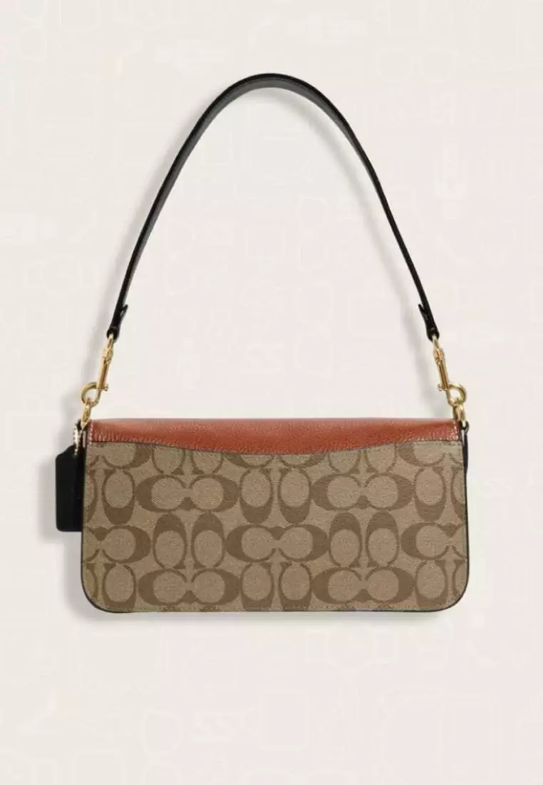Coach Morgan Shoulder Bag In Colorblock Signature Canvas Khaki Multi
