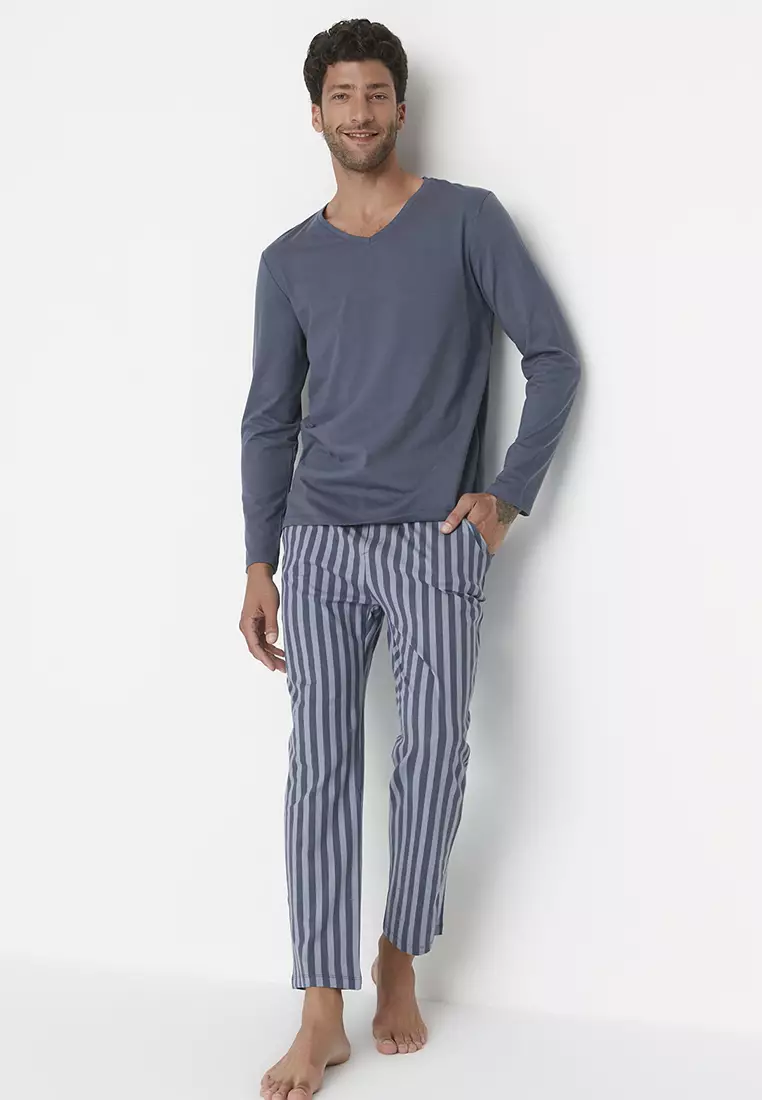 Printed Knitted Pajamas Set