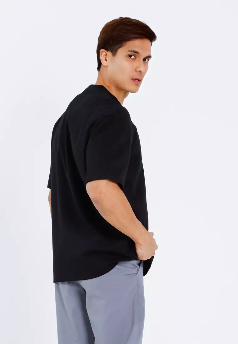 Forest Premium Weight Air-Cotton 220gsm Oversized Round Neck Tee T Shirt Men | Baju T Shirt Lelaki - 621429-01Black