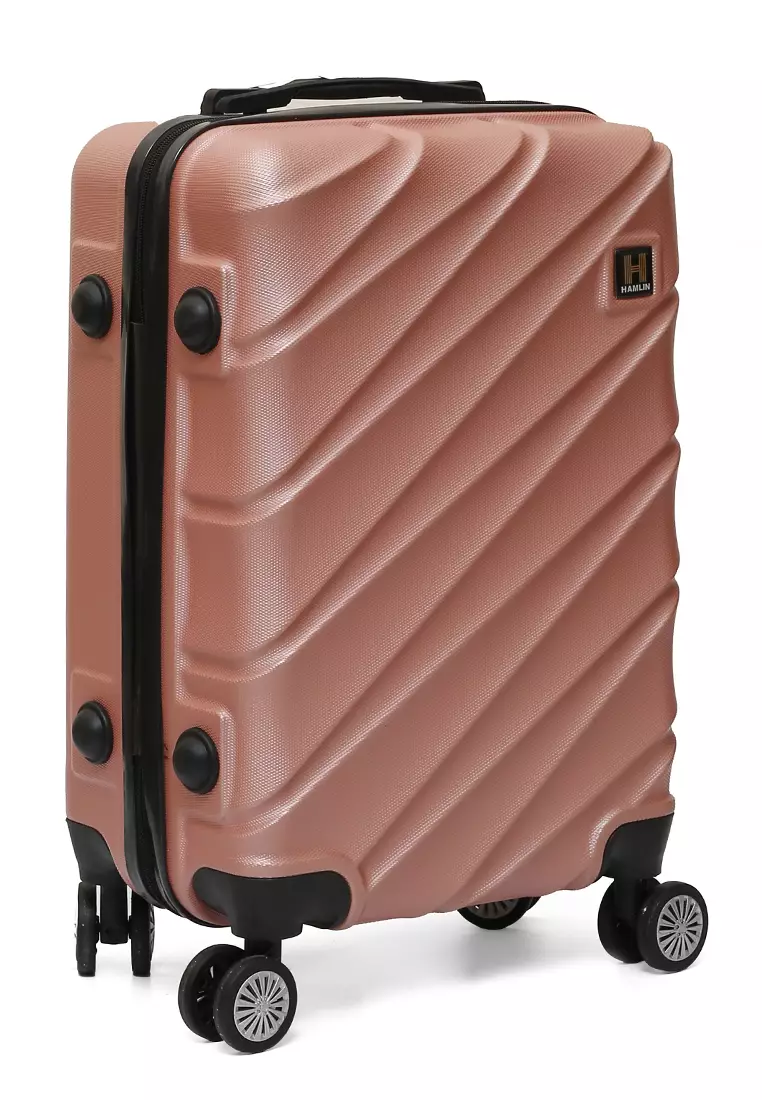 Carlton Koper Cabin Hardcase Unisex Size 20Inch Suitcase Combination Lock Large Compartment Material ABS+PVC Coated ORIGINAL - Rose Gold