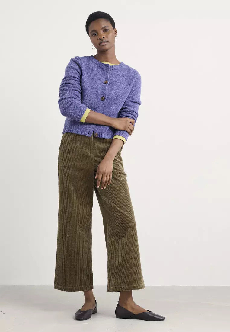 Seasalt Cornwall Purple Dawson Pick Cardigan Merino