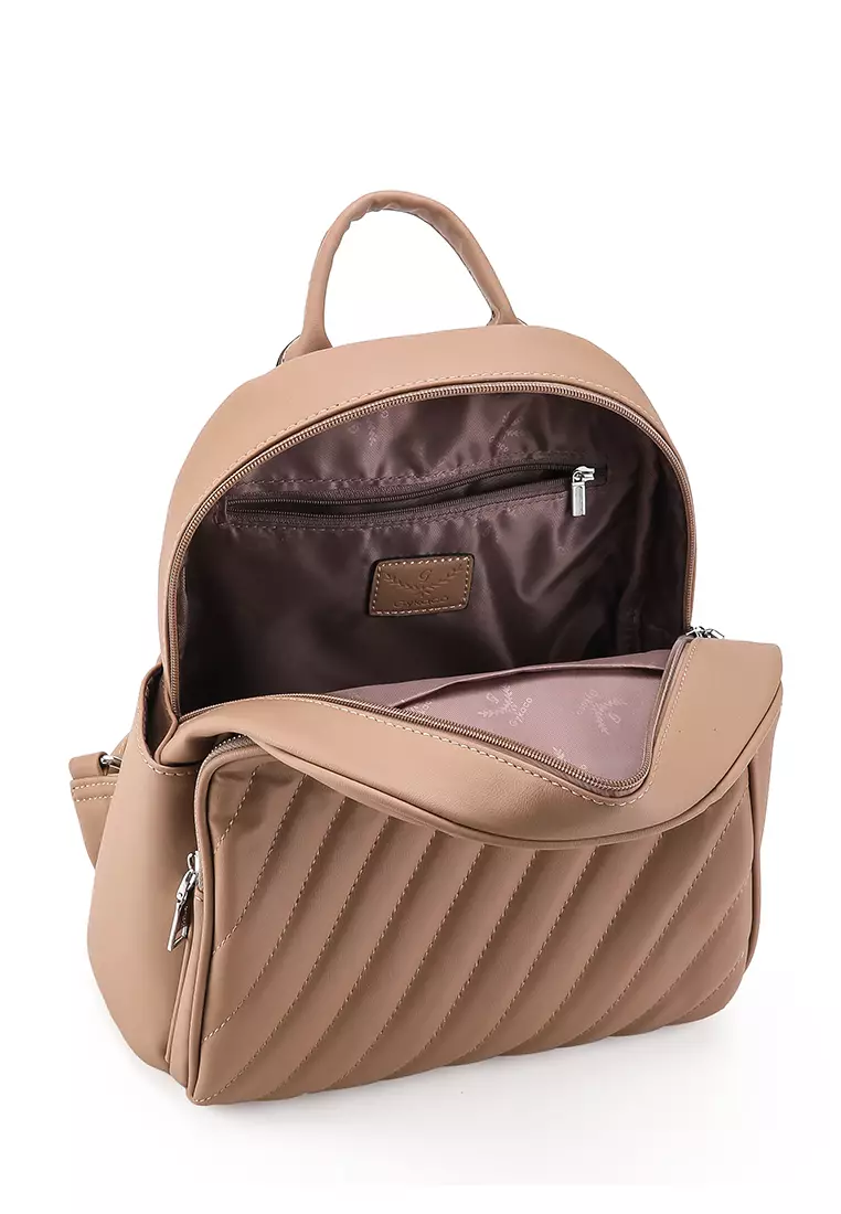 GYKACO LEIKA Khaki - Tas Ransel Wanita - Fashion Backpack (IMPORT)