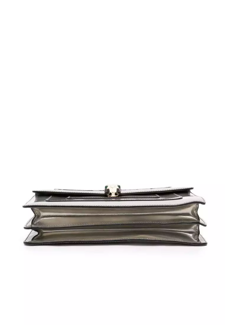 Pre-Loved Bvlgari Medium Patent Serpenti Forever Shoulder Bag