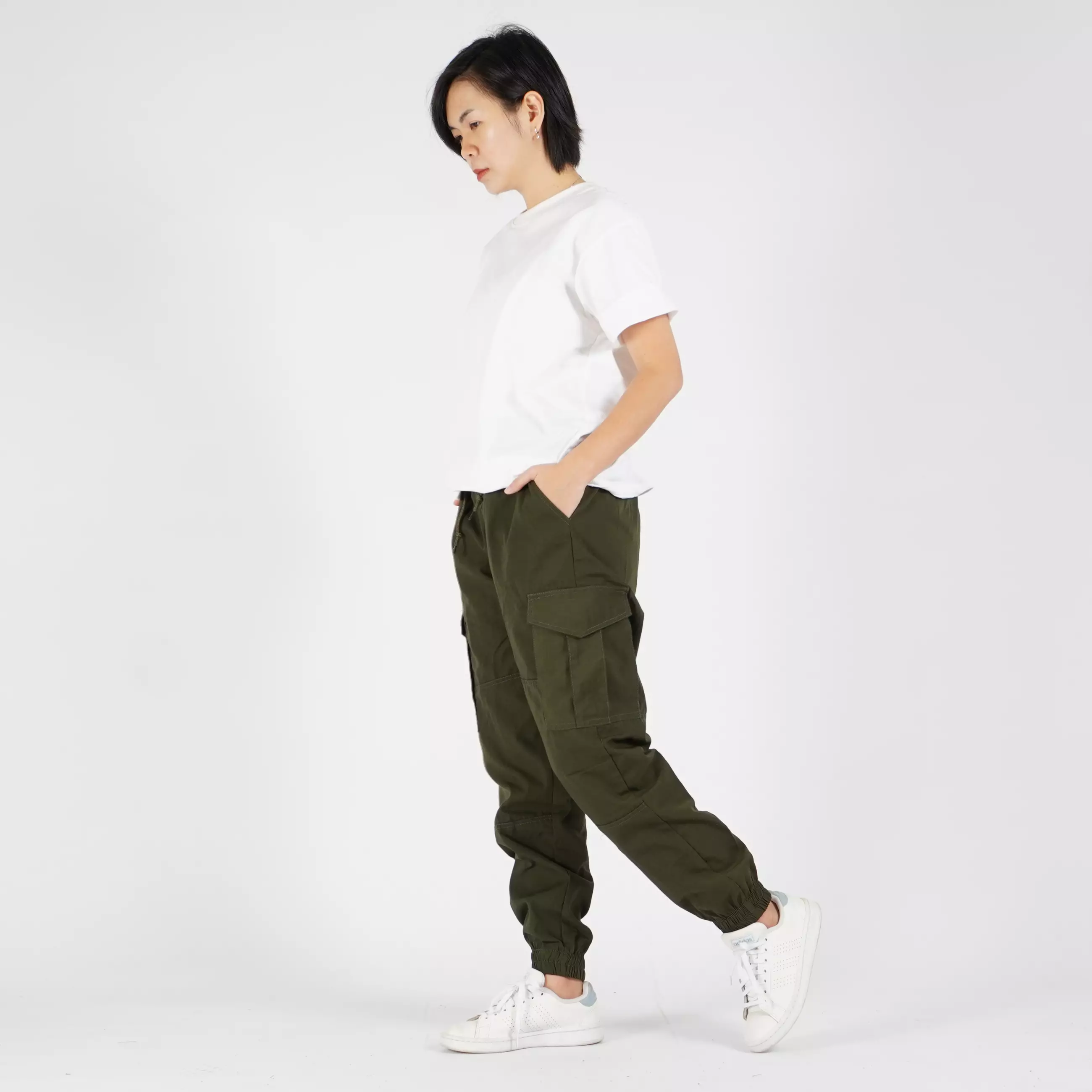  DIVA Celana Cargo Jogger Wanita Cargo Jogger Pants Wanita - ARMY