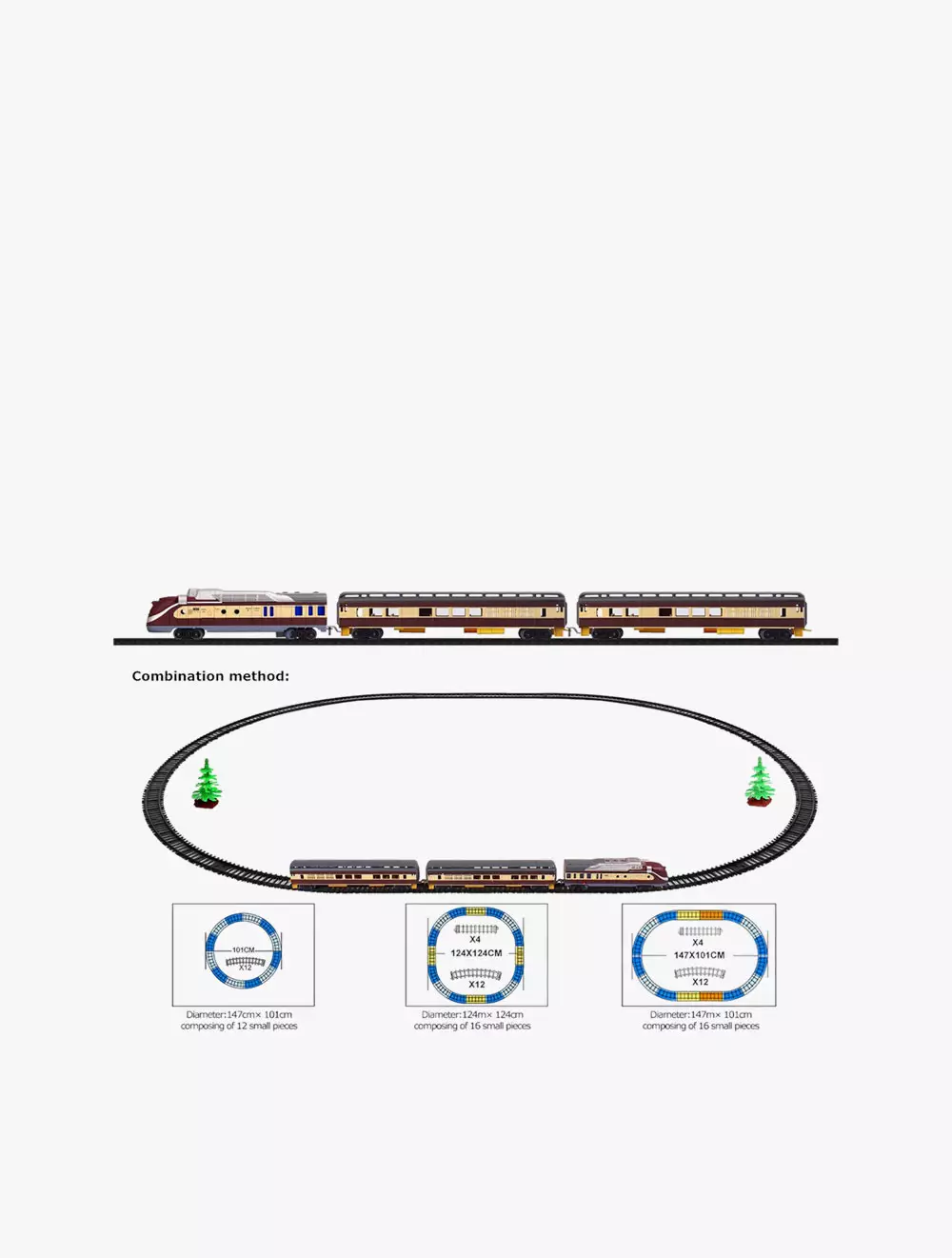 Fenfa Railcar Series Train Familial - FNF1601B-4B