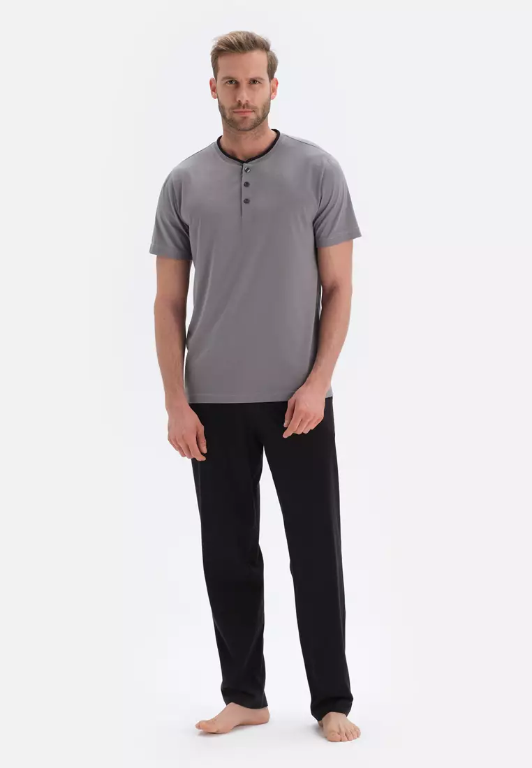 DAGİ Grey Pants, Regular Fit, Long Leg, Sleepwear for Men 2024, Buy DAGİ  Online