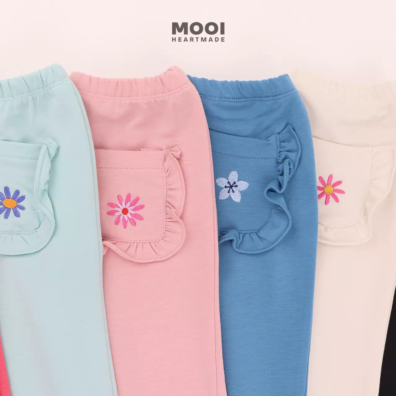 Mooi Celana Panjang Anak Perempuan Yumna Pants Ruffle - Pink Rose