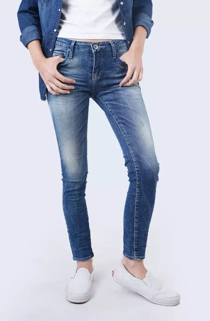 Celana Jeans Wanita Skinny C5 Series Medium Blue