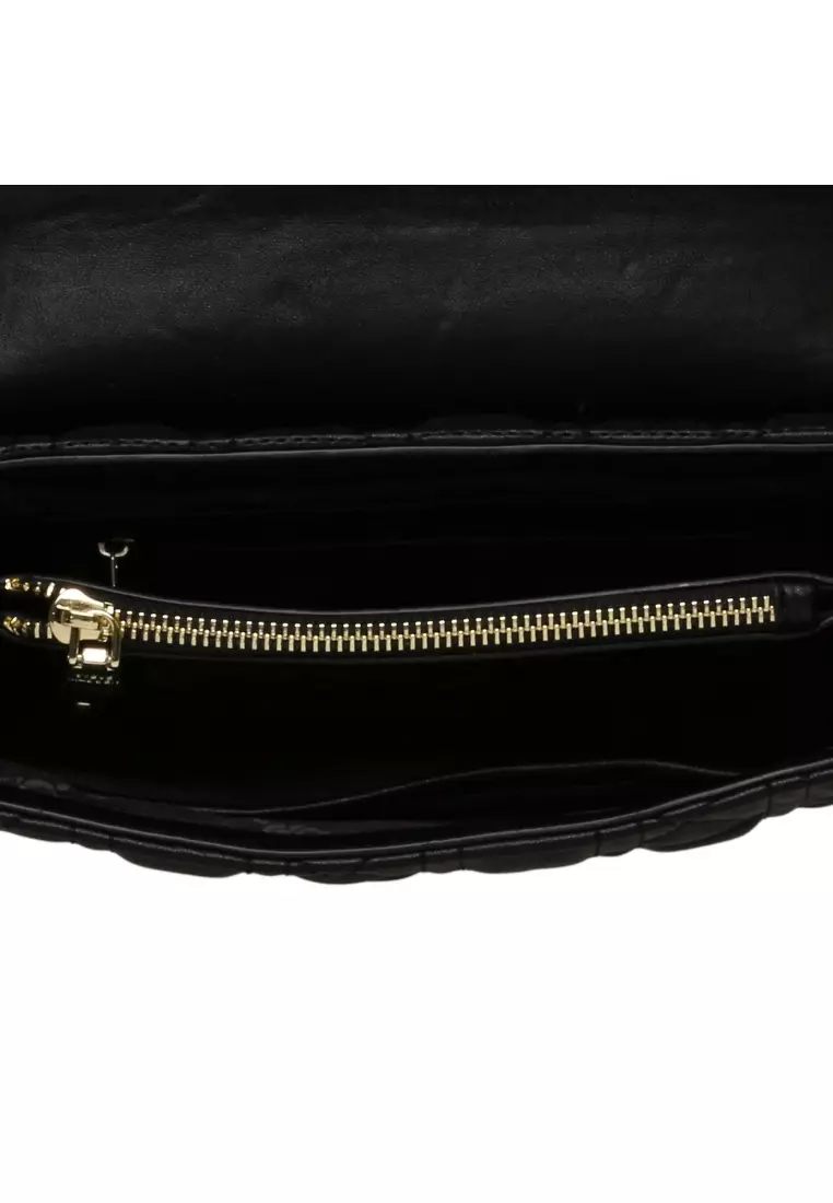 BSTELLE BLACK/GOLD SATCHEL BAG
