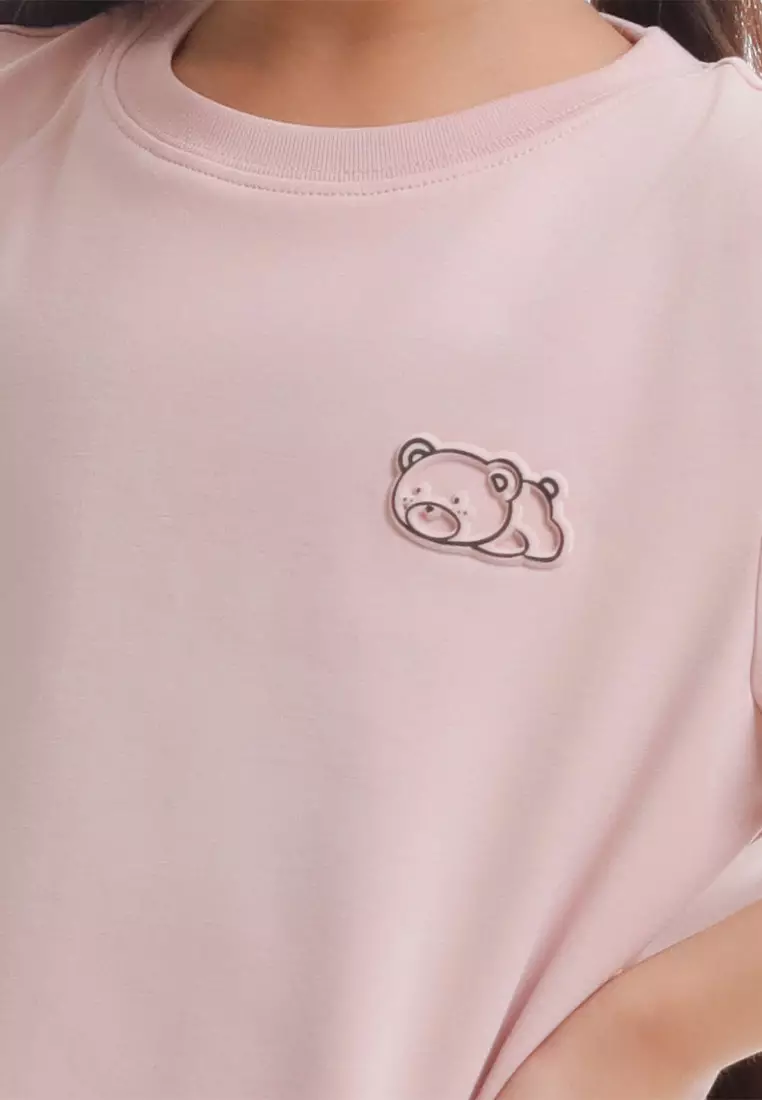 Forest Kids Unisex Soft-Touch Stretchable Round Neck T Shirt - FK820086-55LightPink