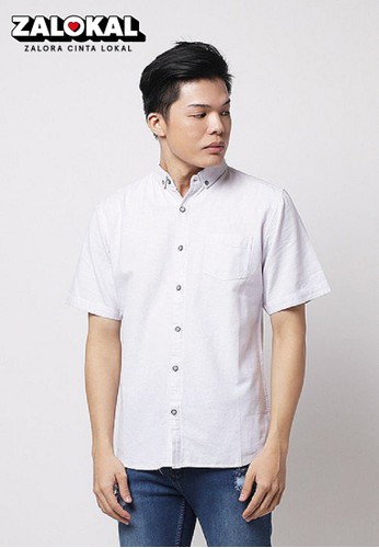 Jual House Of Cuff Kemeja Pria Lengan Pendek Polos Oxford Shirt Putih Original Zalora Indonesia