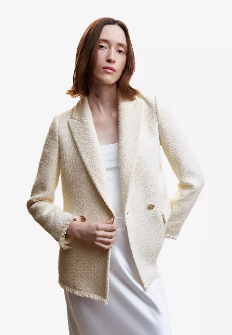 Buttons Tweed Blazer