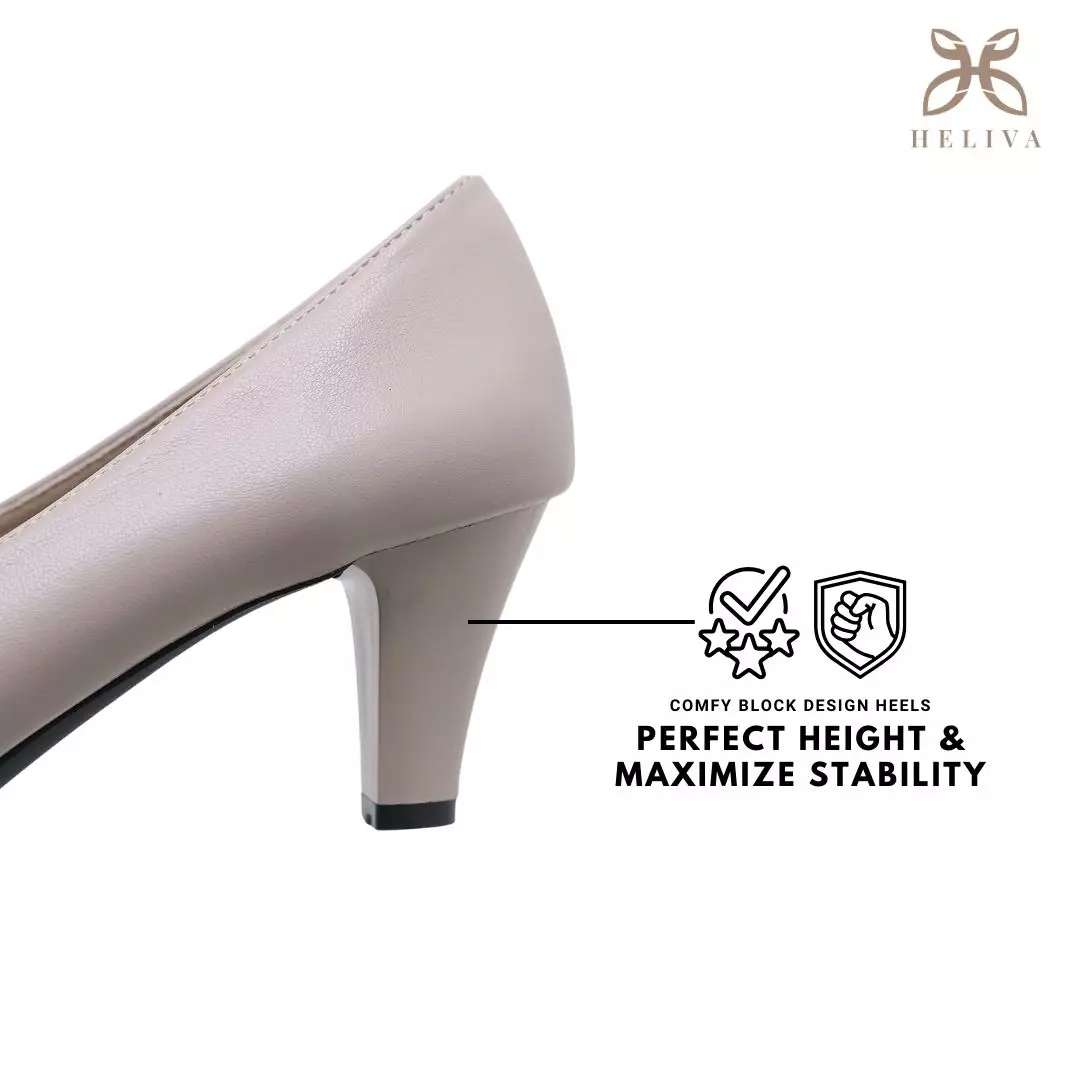 Heliva Maya Mid Heels Office Lady Pointed Shoes