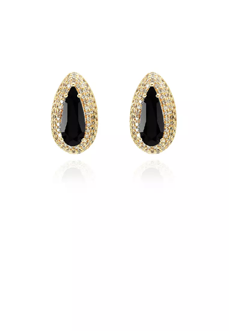 Gold drop sales stud earrings