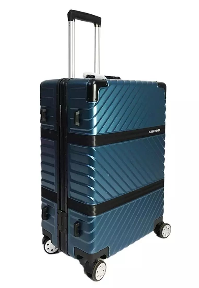 Caseman 20" Metallic Style PC Harcase Travel Luggage w TSA Clip Lock - XA2329