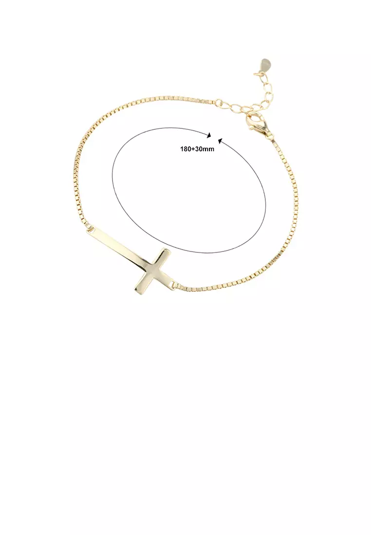 White gold outlet cross bracelet