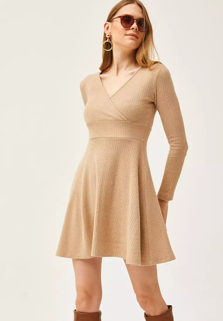 Surplice Mini Dress
