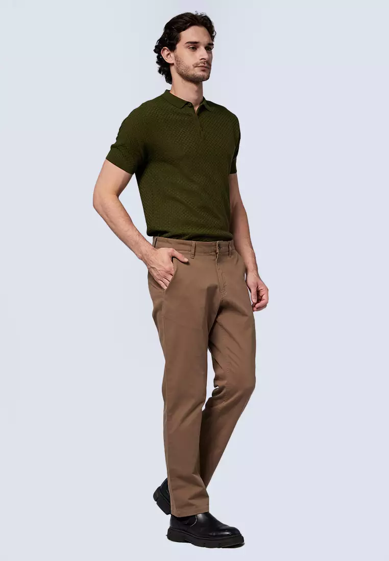 Slim Straight Ankle Chinos Pants