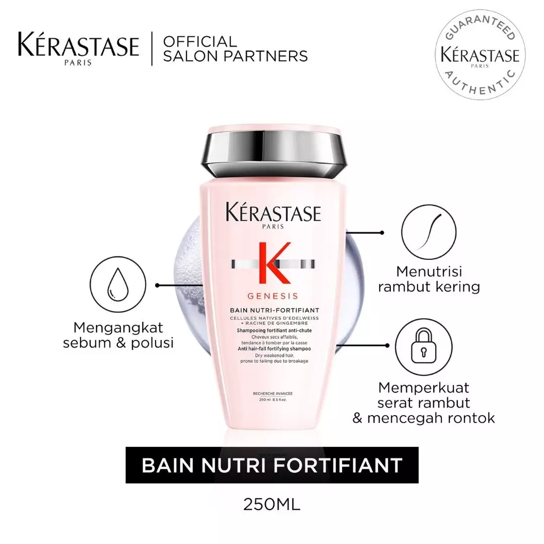 Kerastase Bain Nutri Fortifiant 250ml - Shampoo Rambut Rontok dan Patah