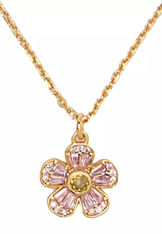 Fleurette Mini Pendant Necklace - Pink Multi KL096