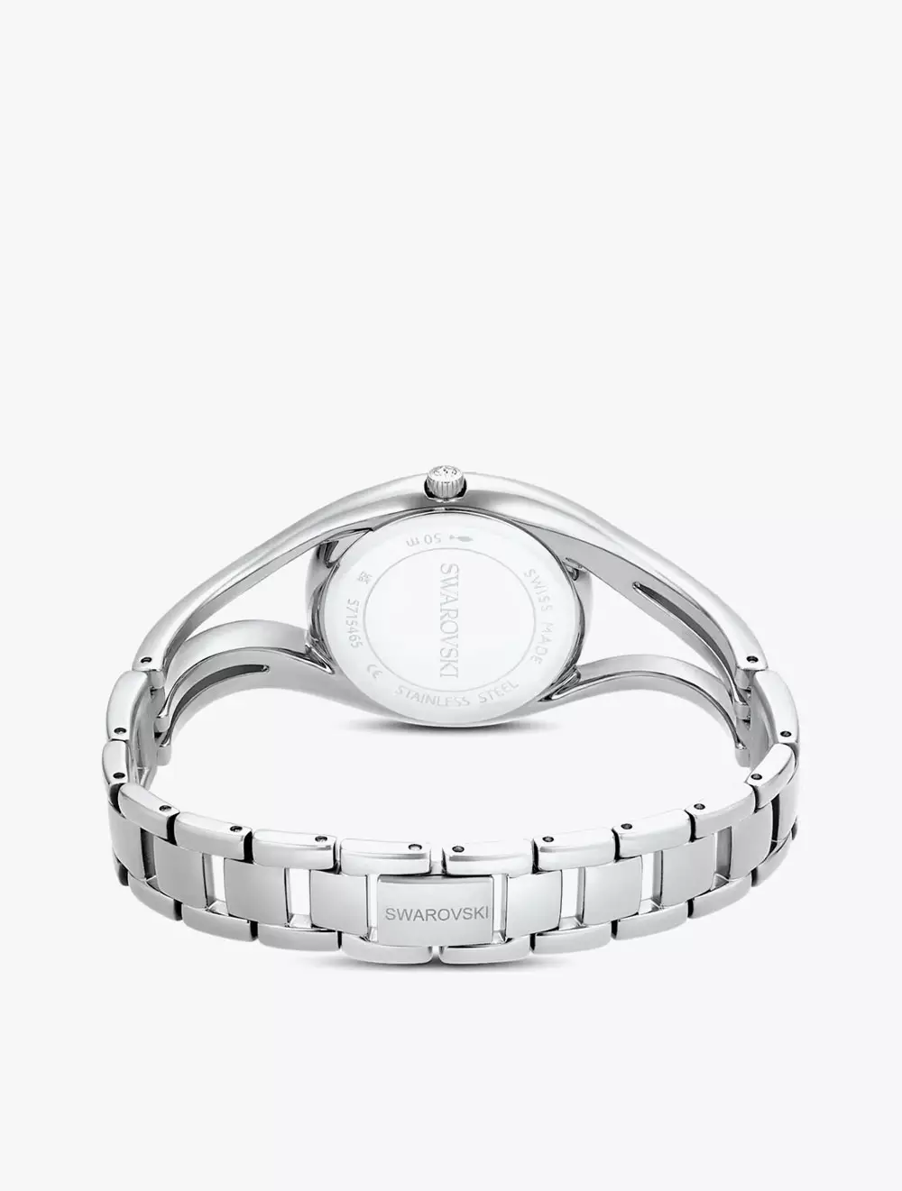 Hyperbola bangle watch, Swiss Made, Metal bracelet, Silver tone, Stainless steel