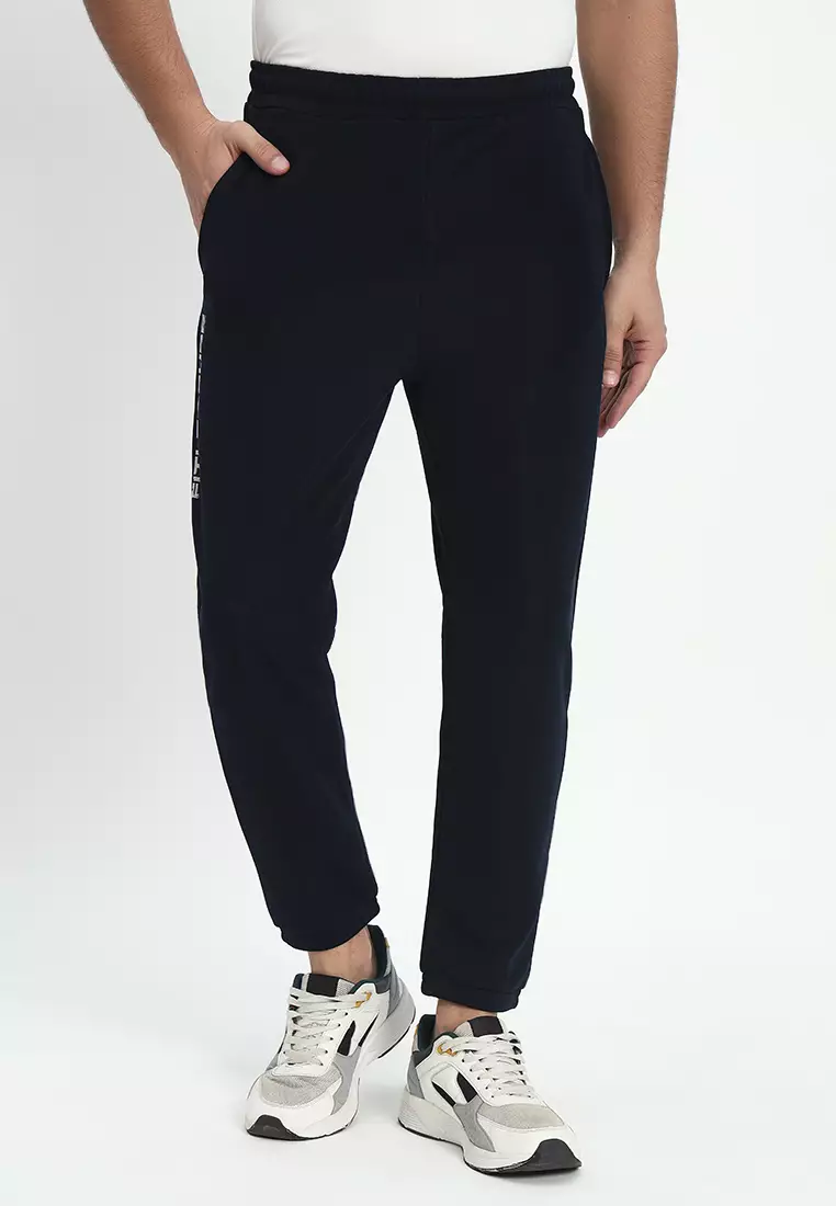 Men's Graphic Training/Gym Navy Jogger Pants