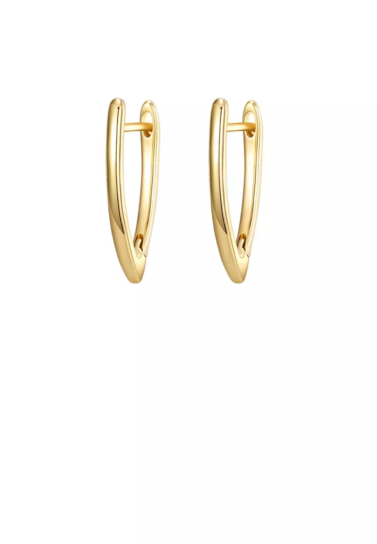 Gold best sale geometric earrings