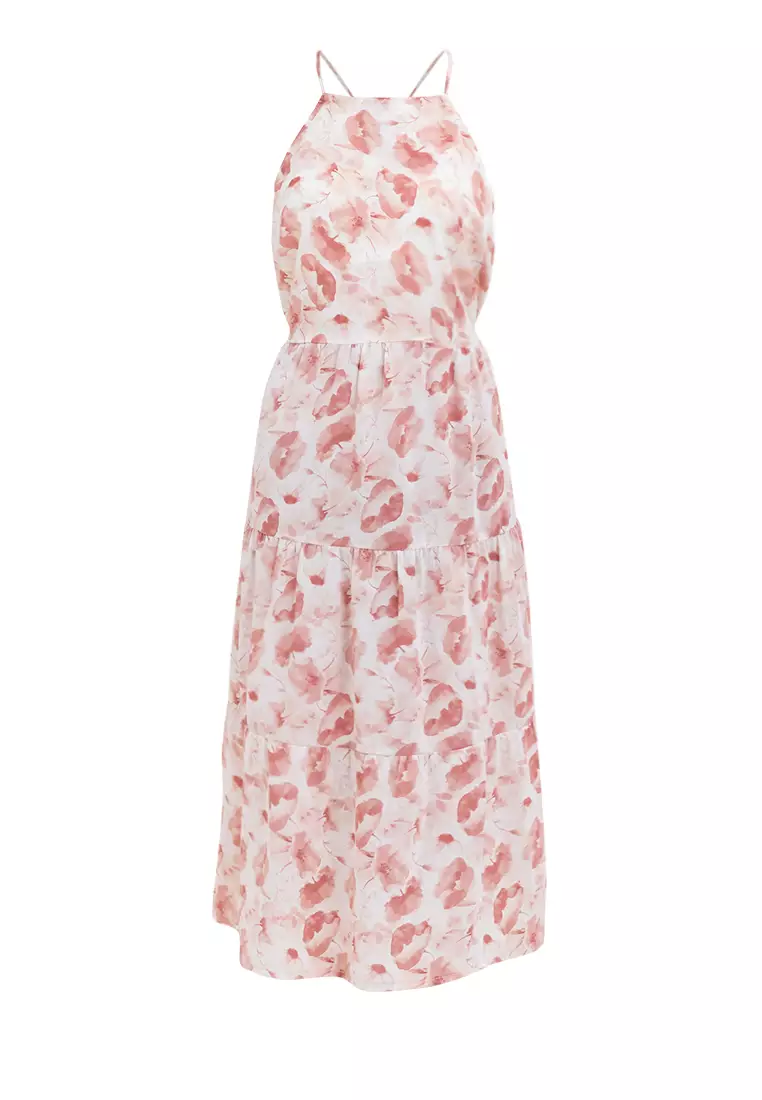 Lulu Halter Tiered dress