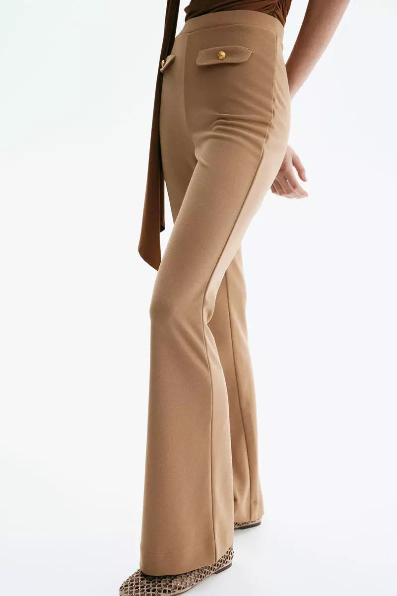 Flared Ponte di Roma trousers