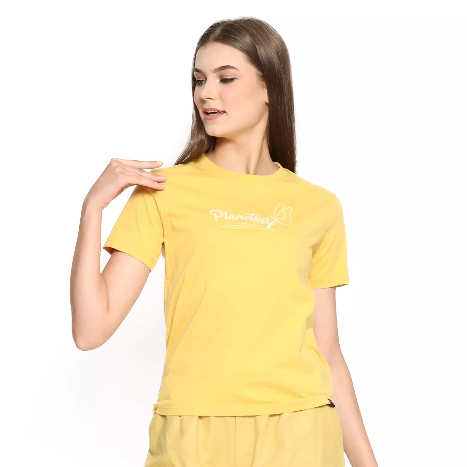 Planet Surf Clothing Kaos Lengan Pendek Wanita Hesty Ladies Bassic Tee 231C Planet Surf