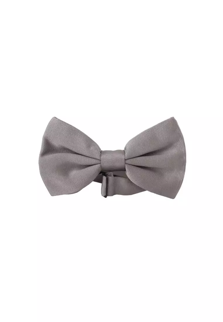 Dolce & Gabbana Gray 100% Silk Adjustable Neck Papillon Bow Tie