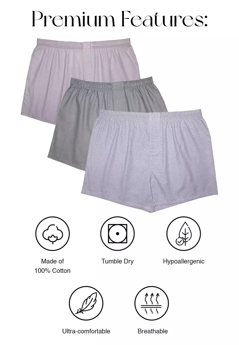 Men's boxer shorts 100 cotton hotsell