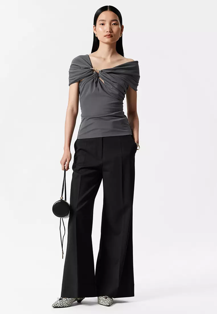 Draped Off-Shoulder Top